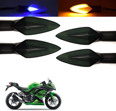 Vagary Front, Rear, Side LED Indicator Light for Kawasaki Ninja 300(Blue, Yellow)