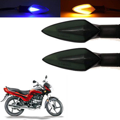 Vagary Front, Rear, Side LED Indicator Light for Hero Passion Plus(Blue, Yellow)