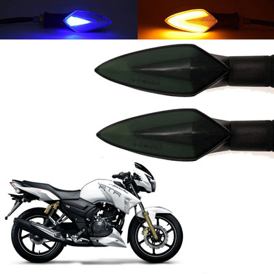 Vagary Front, Rear, Side LED Indicator Light for TVS Universal For Bike(Blue, Yellow)