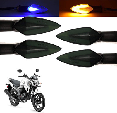 Vagary Front, Rear, Side LED Indicator Light for Honda Trigger(Blue, Yellow)