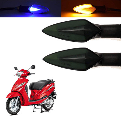 Vagary Front, Rear, Side LED Indicator Light for TVS Wego(Blue, Yellow)