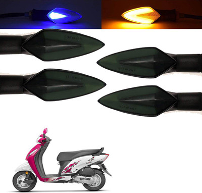 Vagary Front, Rear, Side LED Indicator Light for Honda Activa i(Blue, Yellow)