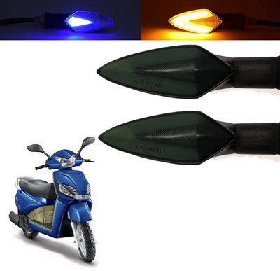Vagary Front, Rear, Side LED Indicator Light for Mahindra Gusto(Blue, Yellow)
