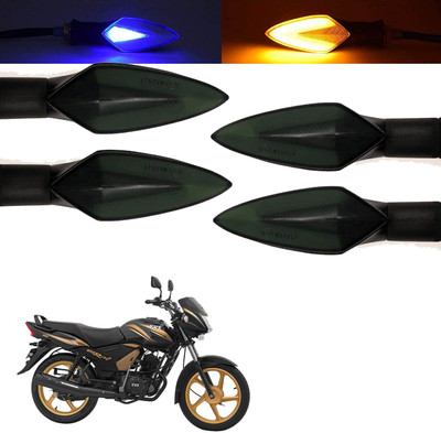 Vagary Front, Rear, Side LED Indicator Light for TVS Star City(Blue, Yellow)