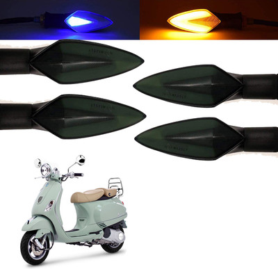 Vagary Front, Rear, Side LED Indicator Light for Piaggio Universal For Bike(Blue, Yellow)
