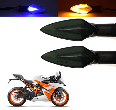 Vagary Front, Rear, Side LED Indicator Light for KTM RC 200(Blue, Yellow)