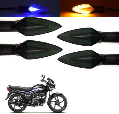 Vagary Front, Rear, Side LED Indicator Light for Hero Universal For Bike(Blue, Yellow)