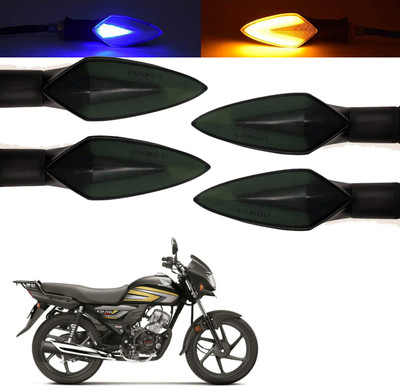 Vagary Front, Rear, Side LED Indicator Light for Honda Universal For Bike(Blue, Yellow)