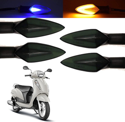 Vagary Front, Rear, Side LED Indicator Light for Suzuki Access 125(Blue, Yellow)