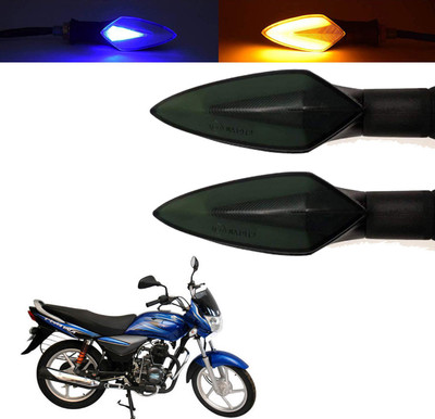 Vagary Front, Rear, Side LED Indicator Light for Bajaj Platina(Blue, Yellow)