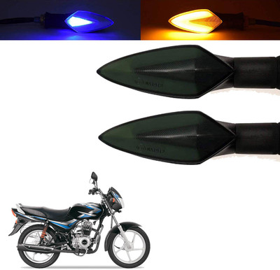 Vagary Front, Rear, Side LED Indicator Light for Bajaj CT 100(Blue, Yellow)