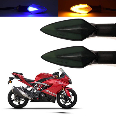 Vagary Front, Rear, Side LED Indicator Light for TVS Universal For Bike(Blue, Yellow)