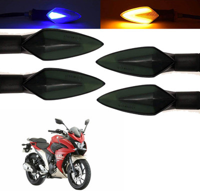 Vagary Front, Rear, Side LED Indicator Light for Yamaha Fazer(Blue, Yellow)