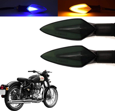 Vagary Front, Rear, Side LED Indicator Light for Royal Enfield Classic 350(Blue, Yellow)