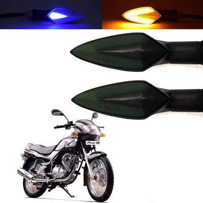 Vagary Front, Rear, Side LED Indicator Light for TVS Fiero F2(Blue, Yellow)