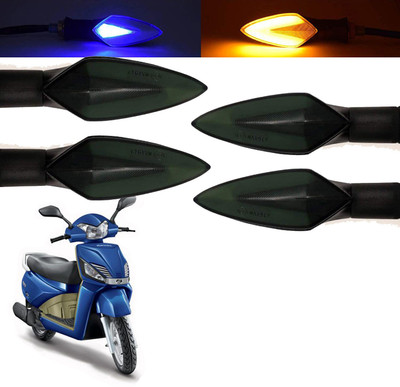 Vagary Front, Rear, Side LED Indicator Light for Mahindra Gusto(Blue, Yellow)