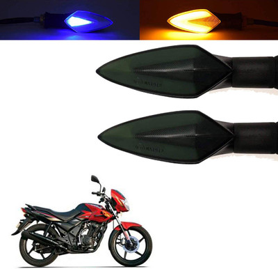 Vagary Front, Rear, Side LED Indicator Light for TVS Flame DS125(Blue, Yellow)