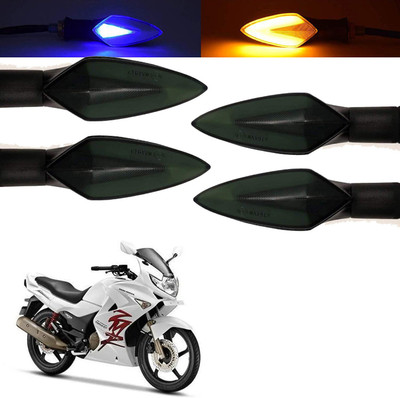 Vagary Front, Rear, Side LED Indicator Light for Hero Karizma(Blue, Yellow)