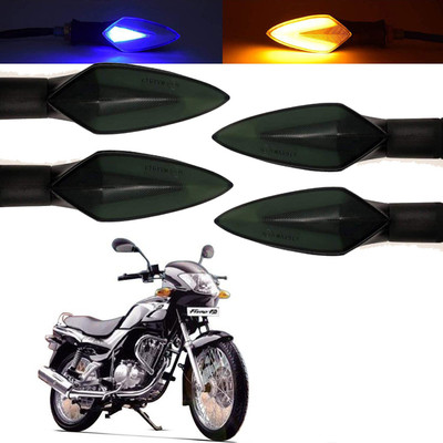 Vagary Front, Rear, Side LED Indicator Light for TVS Fiero F2(Blue, Yellow)