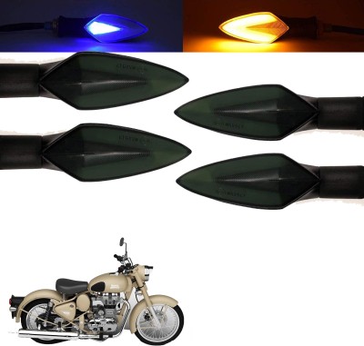 Vagary Front, Rear, Side LED Indicator Light for Royal Enfield Universal For Bike(Blue, Yellow)