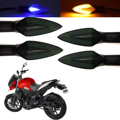 Vagary Front, Rear, Side LED Indicator Light for Mahindra Mojo(Blue, Yellow)