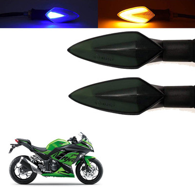 Vagary Front, Rear, Side LED Indicator Light for Kawasaki Ninja 300(Blue, Yellow)