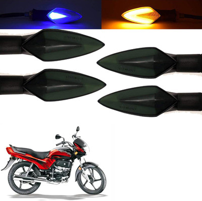 Vagary Front, Rear, Side LED Indicator Light for Hero Passion Plus(Blue, Yellow)