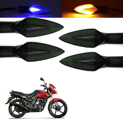 Vagary Front, Rear, Side LED Indicator Light for TVS Flame DS125(Blue, Yellow)
