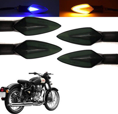 Vagary Front, Rear, Side LED Indicator Light for Royal Enfield Classic 350(Blue, Yellow)