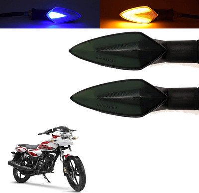 Vagary Front, Rear, Side LED Indicator Light for TVS Universal For Bike(Blue, Yellow)