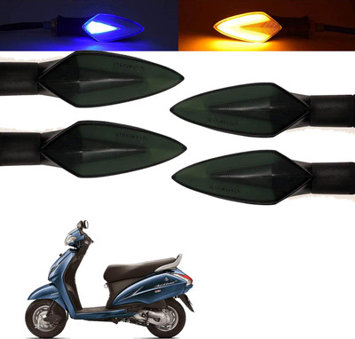 Vagary Front, Rear, Side LED Indicator Light for Honda Universal For Bike(Blue, Yellow)