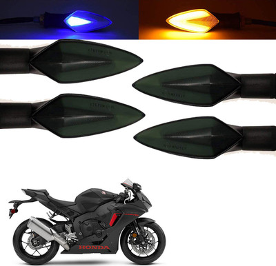 Vagary Front, Rear, Side LED Indicator Light for Honda Universal For Bike(Blue, Yellow)