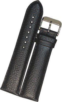 SURU Dotted Padded Ogive Tip T312 22 mm Genuine Leather Watch Strap(Black)