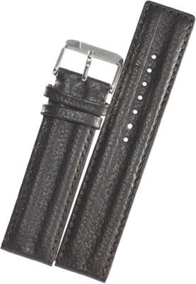 SURU Dotted Half Padded Square Tip With Rounded Angles T307 22 mm Genuine Leather Watch Strap(Brown)