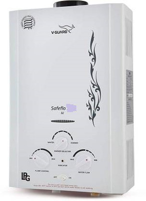 V-Guard CMR SAFE FLO PRIME 6 6 L Gas Water Geyser(White)