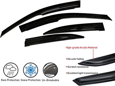ORISTO For Front, Rear Wind Deflector(Tinted Volkswagen Polo GT)