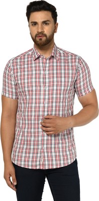 Apuesto Men Checkered Casual Red Shirt