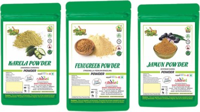 Bhpi Bharat Karela Jamun Methi Powder Combo Pack | 100gm Each | Helps Control Diabetes | Combo Pack | Boost Metabolism | Fenugreek Powder |