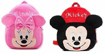 AMANVANI BM-combo of 2 red mickey, pink minnie_1044 12 L Backpack(Multicolor)