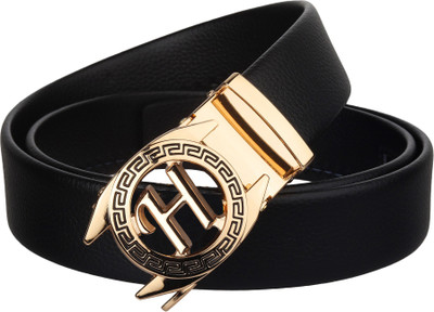 ZORO Men Formal, Party, Evening, Casual Black Artificial Leather, Texas Leatherite Belt