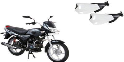 Buras NEW WHITE SHINING PROTECTIVE HANDGUARD FOR NEW PLATINA QUALITY PRODUCT FOR THE BIKERS Handlebar Hand Guard(Bajaj)