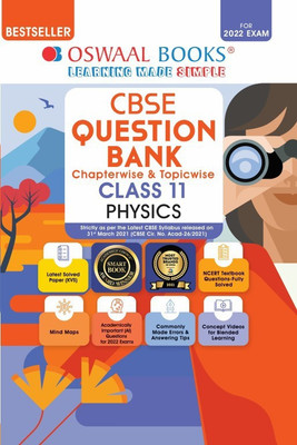 Oswaal Cbse Question Bank Class 11 Physics Book Chapterwise & Topicwise (for 2022 Exam)(English, Paperback, unknown)