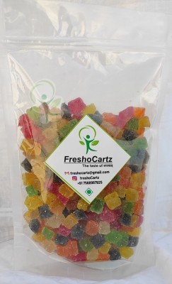 FreshoCartz Sweet-Coated in Sugar and Brightly Coloured Jelly Bites All fruit flavour Jelly Candy(900 g)