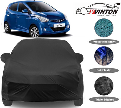V VINTON Car Cover For Hyundai Eon (With Mirror Pockets)(Black)