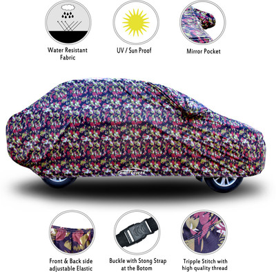 XAFO Car Cover For Mercedes Benz E-Class (With Mirror Pockets)(Multicolor)