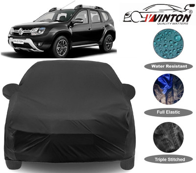V VINTON Car Cover For Renault Duster (With Mirror Pockets)(Black)