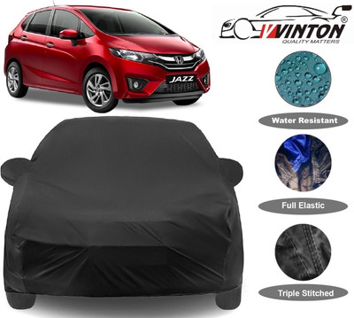 V VINTON Car Cover For Honda Jazz (With Mirror Pockets)(Black)