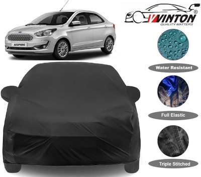V VINTON Car Cover For Ford Aspire (With Mirror Pockets)(Black)