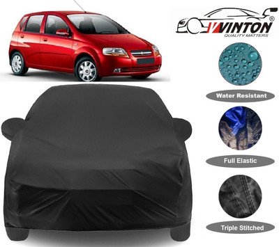 V VINTON Car Cover For Chevrolet Aveo Uva (With Mirror Pockets)(Black)