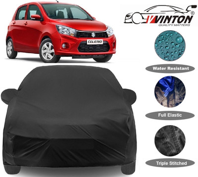 V VINTON Car Cover For Maruti Suzuki Celerio (With Mirror Pockets)(Black)